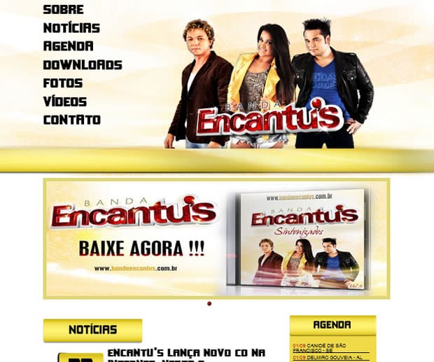 Banda Encantu’s lança novo site