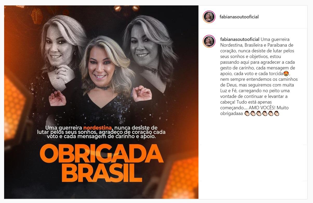 Fabiana Souto se despede do The Voice Brasil na fase 